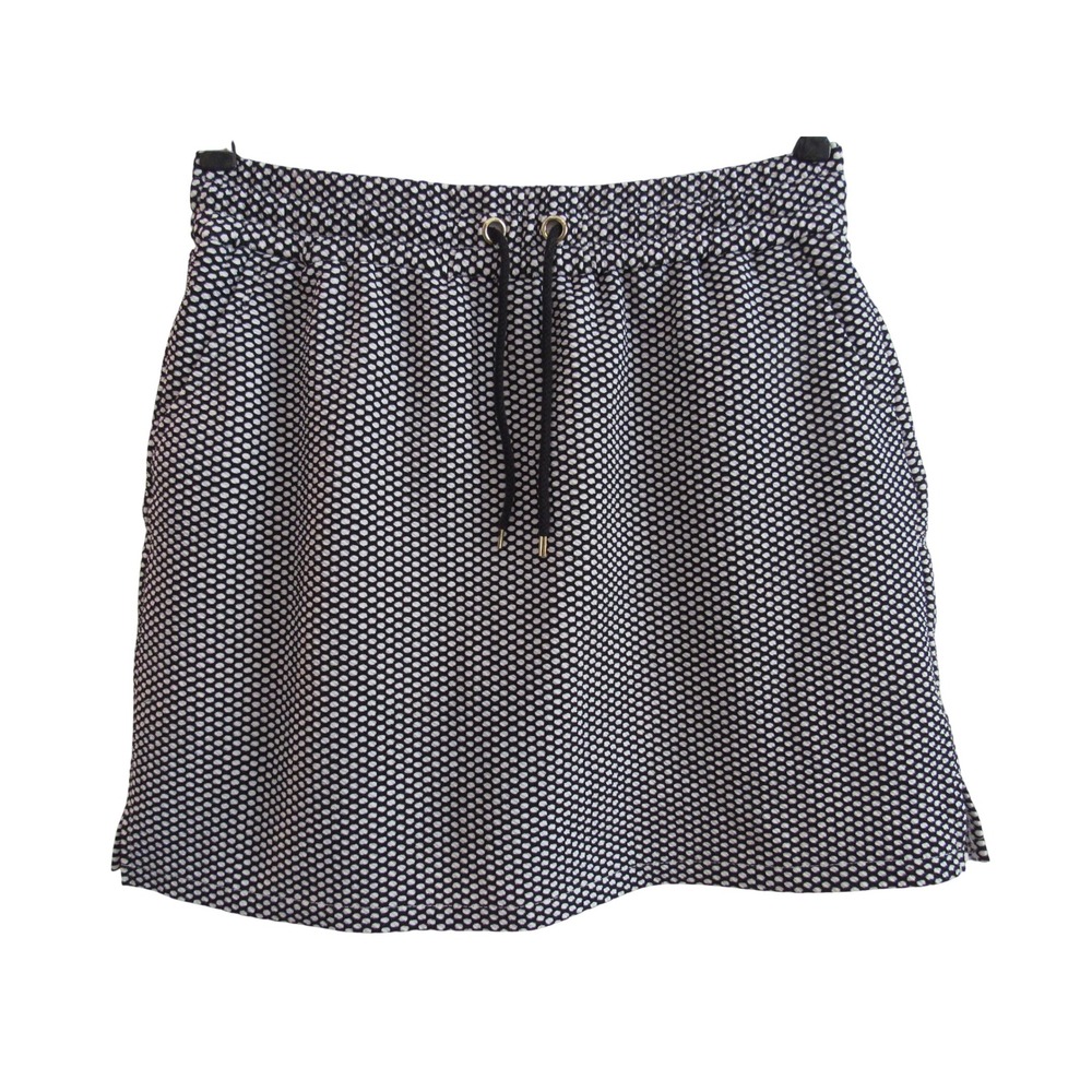 Attyre New York Black‎ White Polka Dot Pull On Skort Skirt Womens Size 10